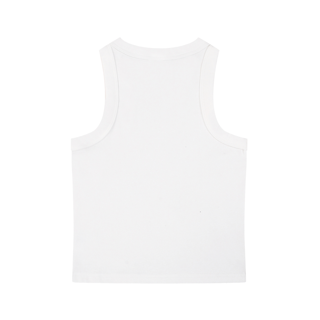 "Perceive Me" Statue Snow Washed Tank Top