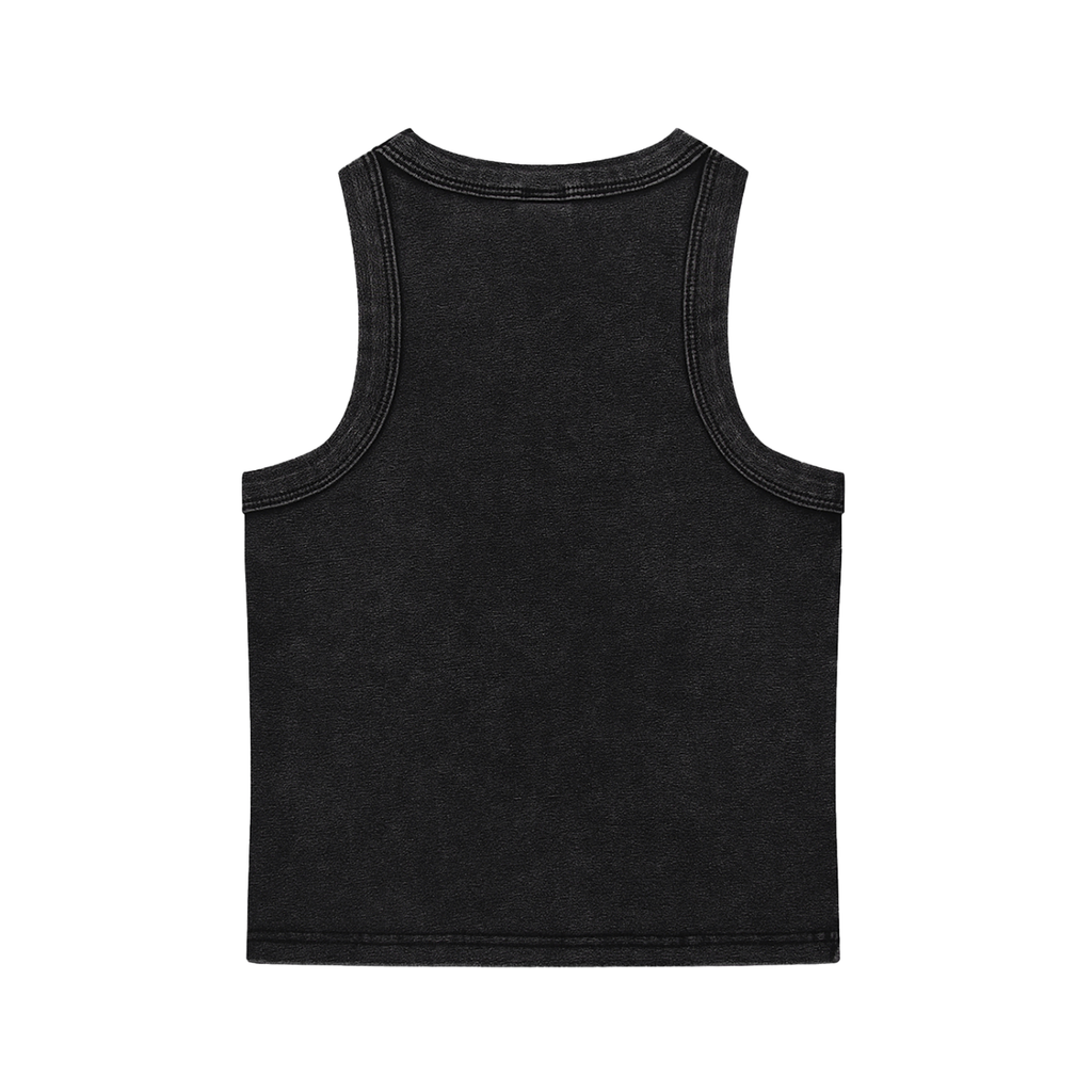 "Perceive Me" Statue Snow Washed Tank Top