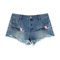 Luvvly Women's Vintage Wash Raw Hem Denim Shorts