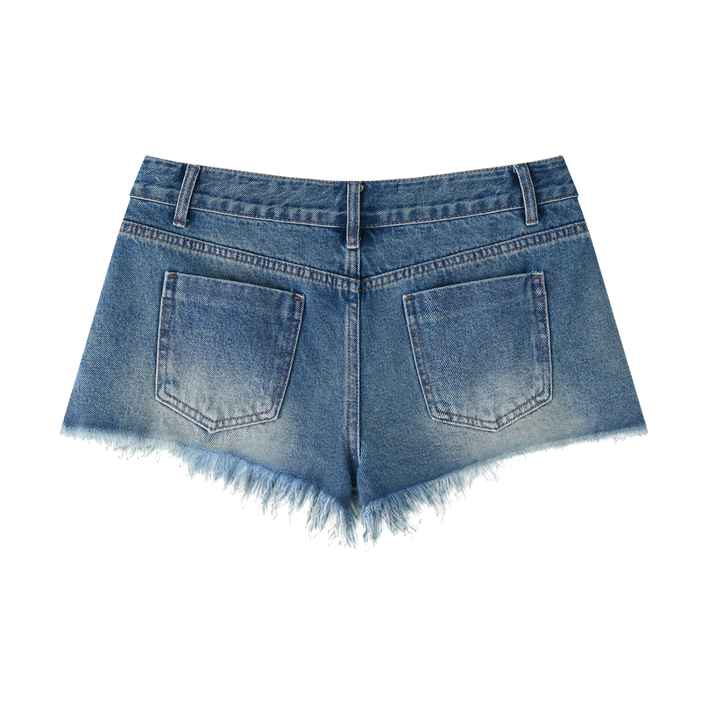 Luvvly Women's Vintage Wash Raw Hem Denim Shorts